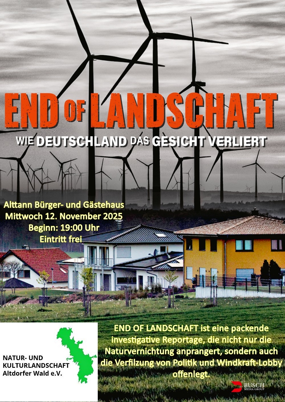 Hinweis Filmvorführung am 12.11.2025 in Wolfegg-Alttann